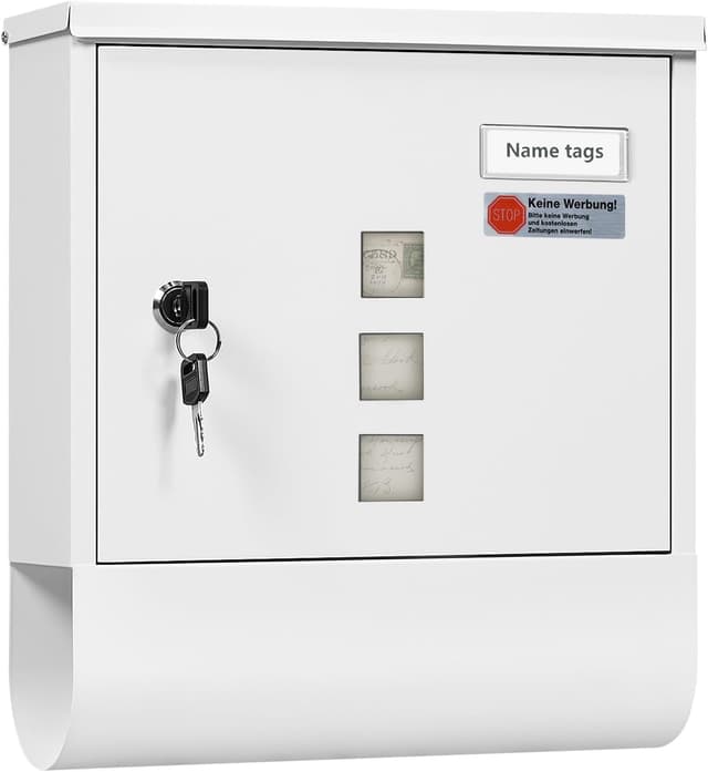 Detalle de WOLTU Briefkasten mit Zeitungsfach 30,5x33,5x9 cm