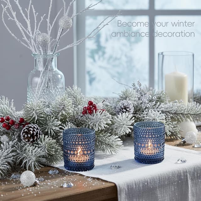 Thumbnail 1 de Blue Vintage 24-Pack Votive Candle Holders 2x2.5in 🕯