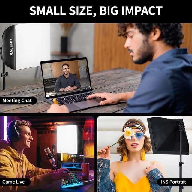 Thumbnail 5 de RALENO Softbox 40×40cm LED light kit 50W