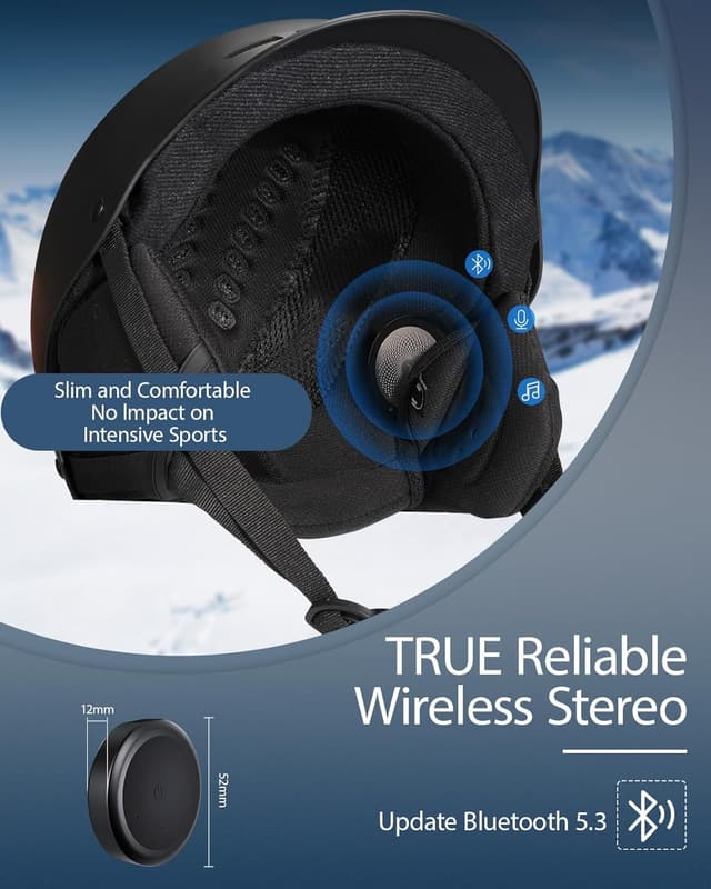 Detalle de Doohoeek Helmkopfhörer – True-Wireless-Ohrhörer fürs Audio-Ready-Helm-Setup mit Bluetooth 5.3
