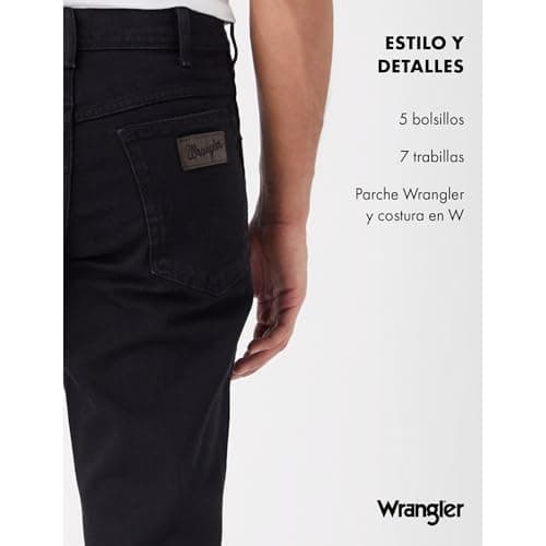 Thumbnail 5 de Wrangler Texas vaqueros 46W talla 34L Black Overdye