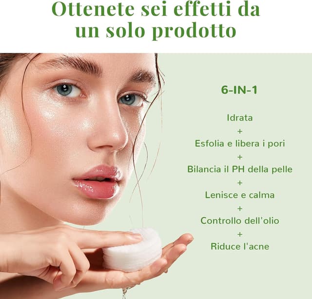 Detalle de ANAiRUi Clarifying Toner Pads con acido azelaico e BHA (acido salicilico), 50 pezzi