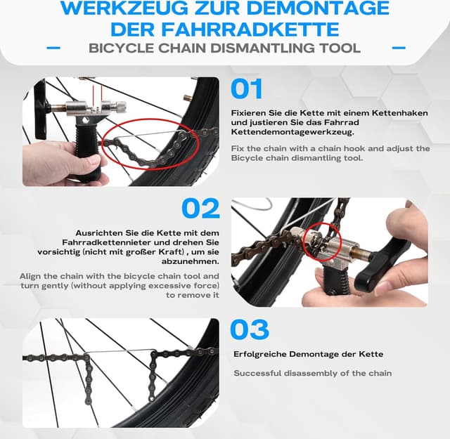 Thumbnail 2 de WATSABRO Kettennieter Fahrrad Set für 6-12