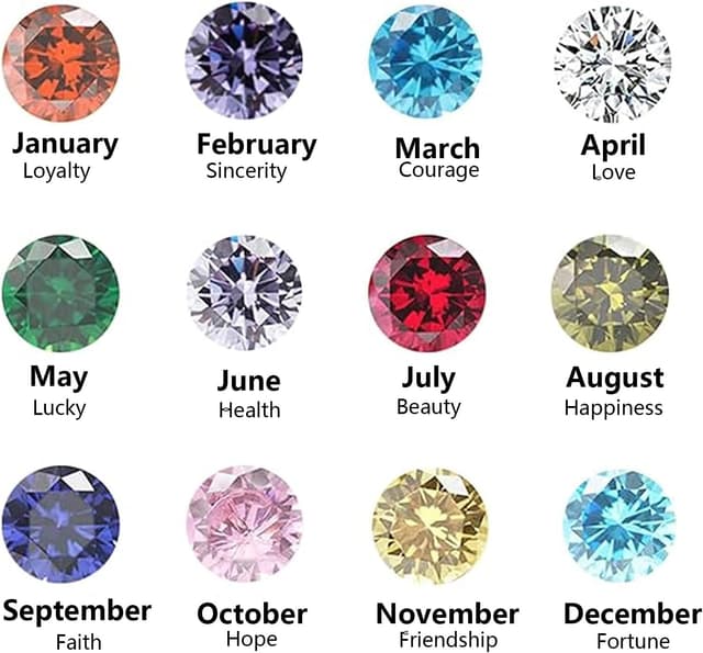 Detalle de Esmoly bracciale tennis da donna in argento con chiusura regolabile, zirconi 5A e 12 pietre di nascita