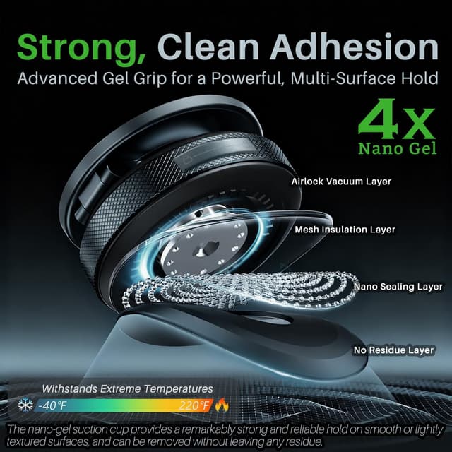 Detalle 2 de Jkoailiwi Magnetic car phone holder with 360°