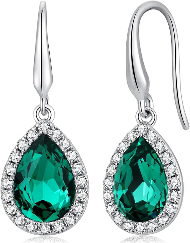 Thumbnail 6 de jiamiaoi Hängende Glitzer-Ohrringe in Silberoptik (925 Sterlingsilber, weißgoldplattiert)