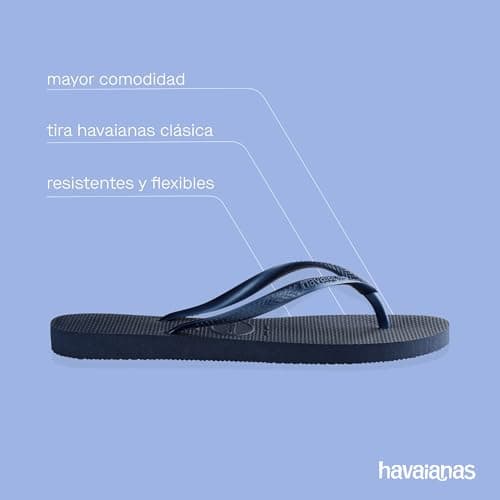 Detalle 2 de Havaianas Slim para mujer: chanclas elegantes con suela texturizada para agarre