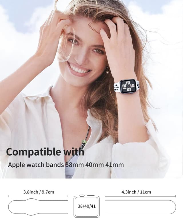 Detalle 2 de OTraki 8-Pack Silicone Sport Straps for Apple Watch (38mm/40mm/41mm)