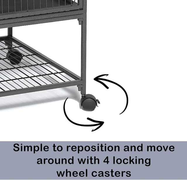 Detalle de MidWest Homes for Pets Critter Nation Single Unit Small Animal Cage (2 tiers) with pan, shelf, ramp & cover