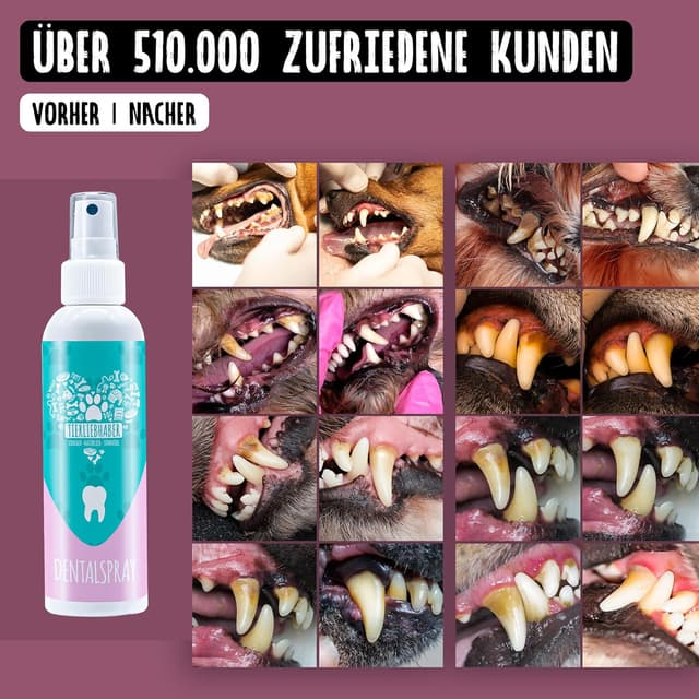 Detalle de TIERLIEBHABER Dentalspray für Hunde zur Zahnpflege – natürlich, ohne Bürste