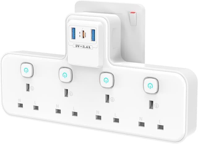 Detalle de PASSUS Plug Extension Socket PD 20W, 4-way Surge Protector ๐