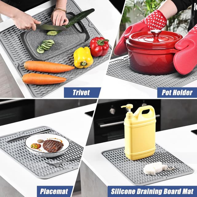 Detalle 2 de KitchenRaku Abtropfmatte 30x40 cm aus Silikon