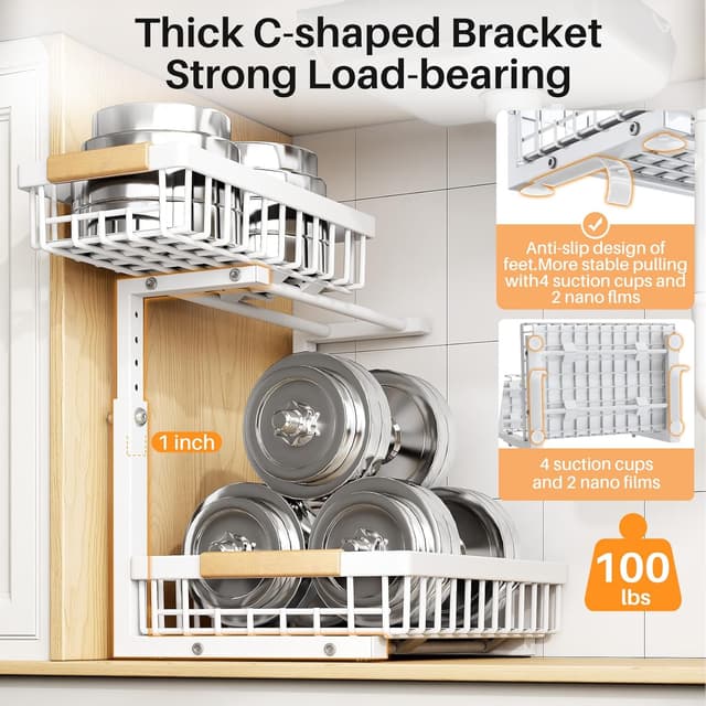 Thumbnail 3 de PXRACK 2-Pack Under Sink Organizer