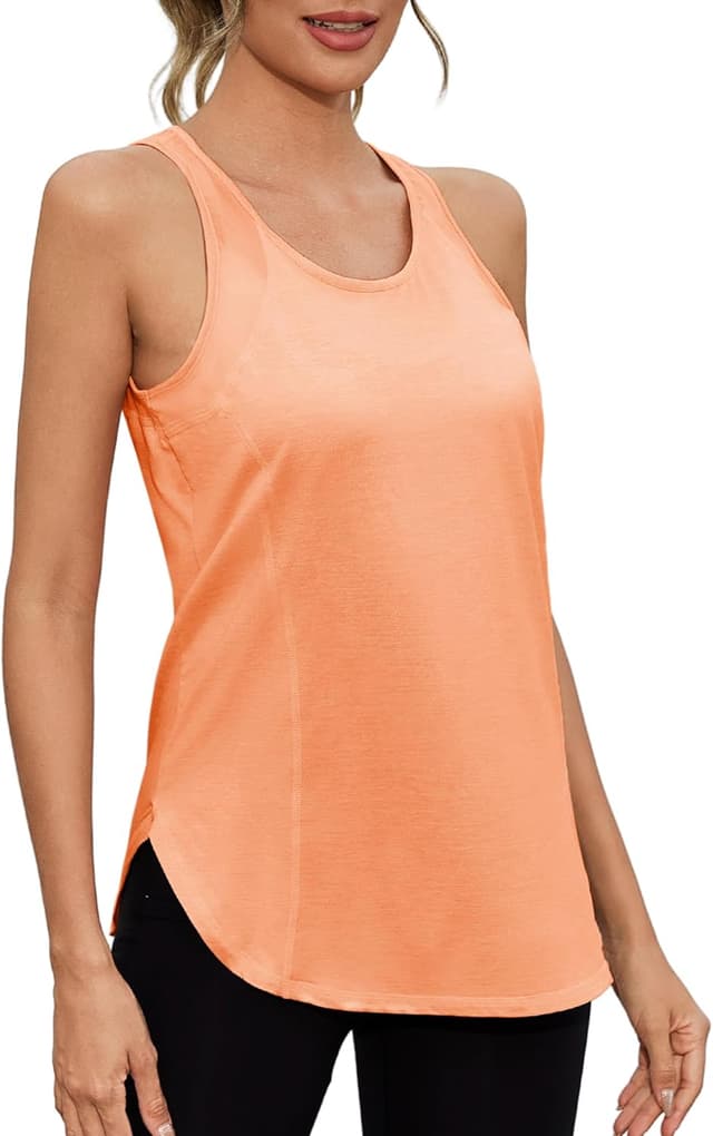 Detalle 2 de Gyabnw canotta sportiva donna traspirante senza maniche con inserto in rete sulle spalle