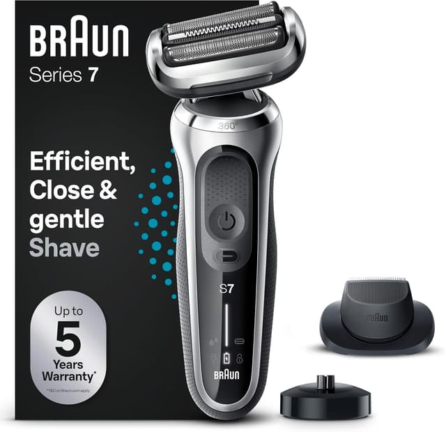 Detalle 2 de Braun Rasoir électrique homme Series 7 72-N4200cs noir — étanche, lames flexibles et tondeuse de précision