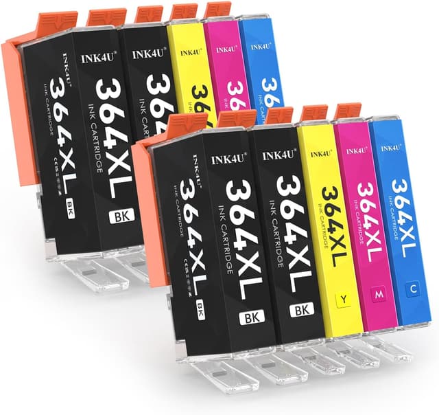 Detalle de INK4U 364XL cartucce compatibili HP 364XL (10 pezzi) per Photosmart, Deskjet e Officejet