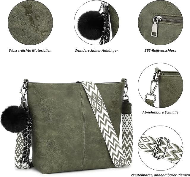 Detalle 1 de TANTOMI sac à bandoulière femme 33 cm