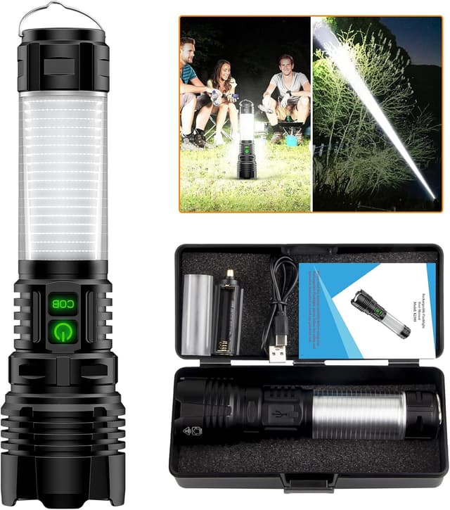 Detalle de Rechargeable LED Flashlight 2000 lumen ⚡