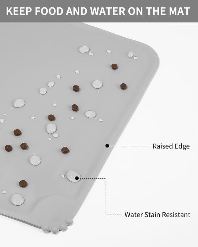 Thumbnail 3 de Napfunterlage Silikon 55x38 cm rutschfest Schwarz Grau