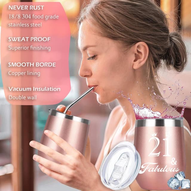 Detalle de Awfrky 21st Birthday Gift Basket Box Set for Her (9-piece set)