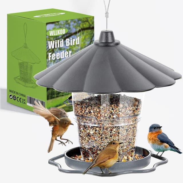 Detalle 2 de WLLKOO Bird Feeder adjustable hanging feeder 🎣