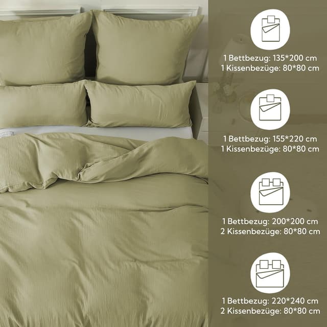 Detalle 1 de SOULFUL SOULFUL doppelte Muslin Bettwäsche 135x200