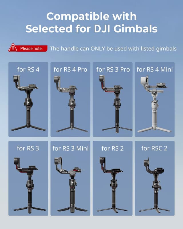 Detalle de SMALLRIG Sling Handle für DJI RS 5/RS 2/RSC 2/RS 3/RS 4 – verstellbarer Gimbal-Handgriff mit QD-Buchse