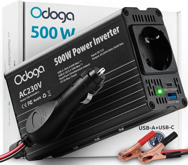 Detalle de Odoga Inverter 12v 220v 500W