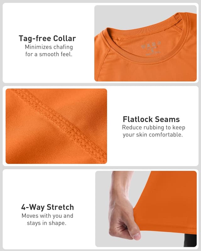 Detalle de Roadbox Men’s Short Sleeve Rash Guard UPF 50+ quick-dry UV swim T-shirt