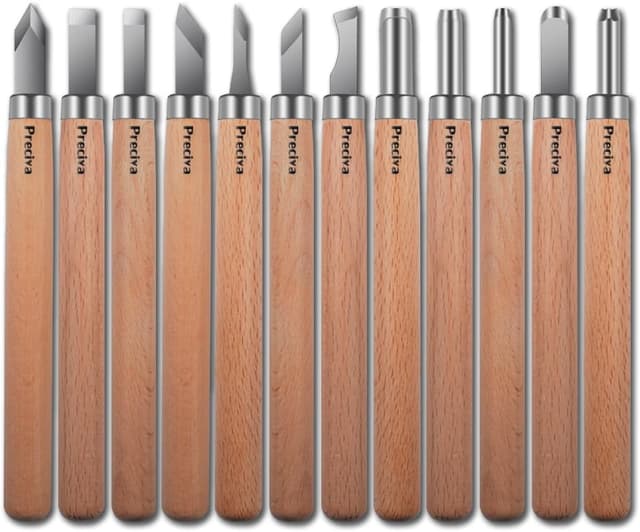 Imagen de Preciva Outil de Gravure en Bois Kit 12 Pièces en OfertitasTOP