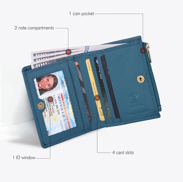 Detalle 2 de Wallet for Women Full Grain Leather 4.2in