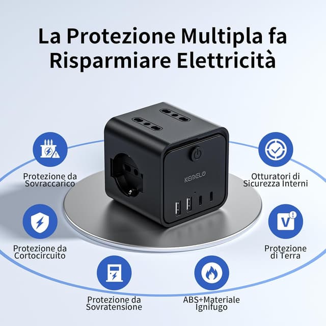 Thumbnail 6 de Ciabatta multipresa 4 prese con USB 🔌