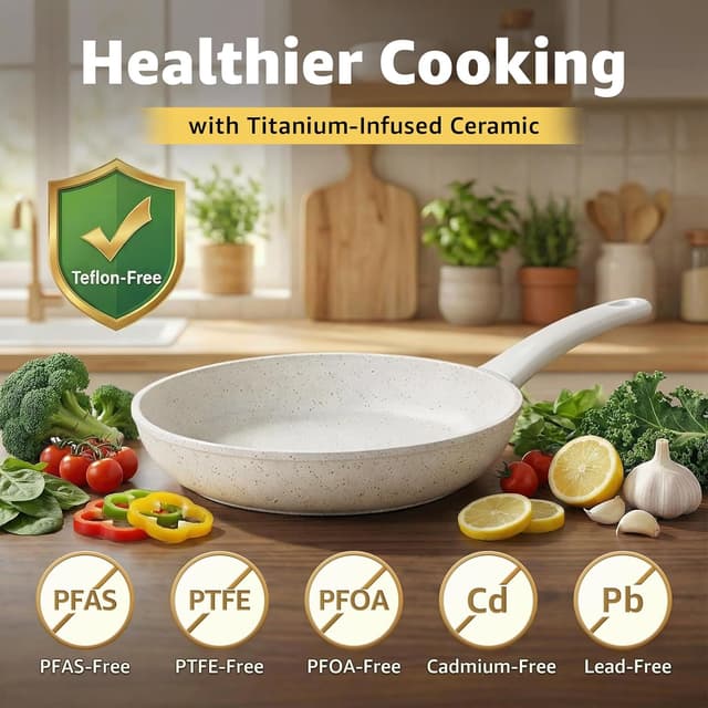 Thumbnail 5 de Bazova 24-Piece Ceramic Cookware Set 8QT