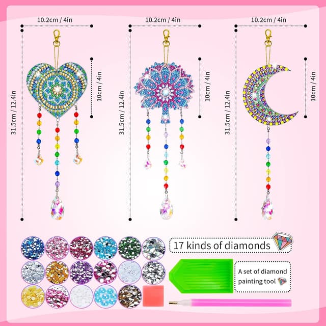 Thumbnail 5 de DIY Diamond Wind Chimes Craft Kit for Kids