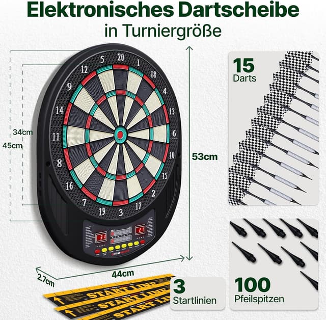 Detalle 2 de Elektrische Dartscheibe von Ultrasport 33 Spiele