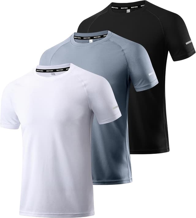 Detalle de Boyzn Sport‑T-Shirts für Herren im 1er/3er/5er/7er Pack – kurzarm, schnelltrocknend & atmungsaktiv