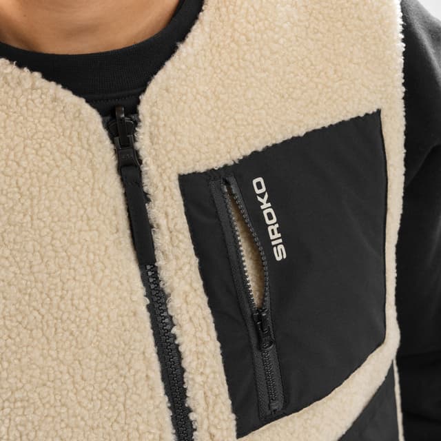 Thumbnail 3 de Siroko Scape Chaleco reversible de sherpa y acolchado mujer