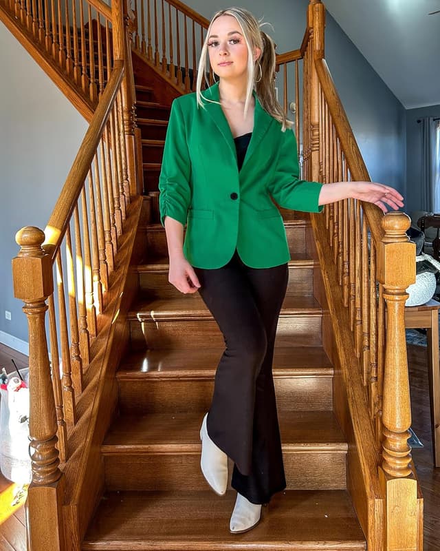 Detalle 2 de LookbookStore Blazer Jacket Women Casual