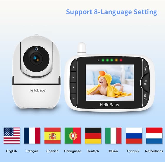 Detalle 2 de HelloBaby Baby Monitor 3.2-inch screen