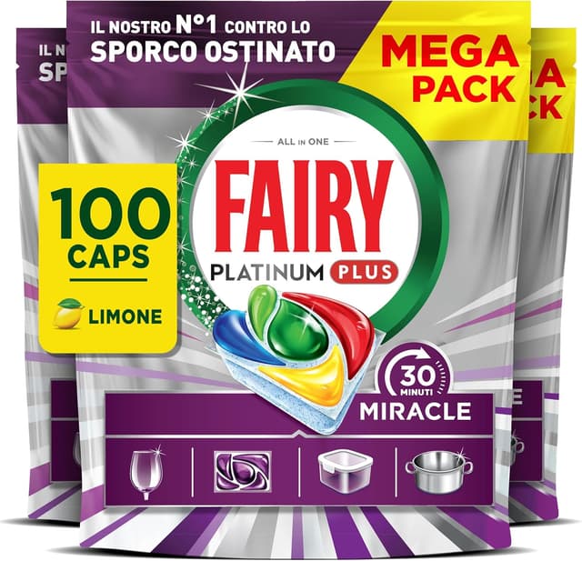 Imagen de Fairy 30 Minuti Miracle 100 capsule 🍋 en OfertitasTOP