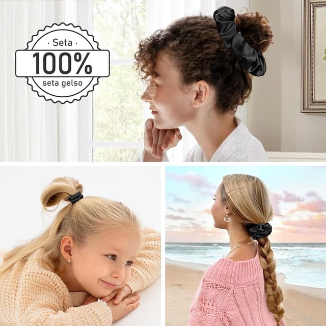 Thumbnail 4 de LitBear Scrunchies seta 22 momme 🎀