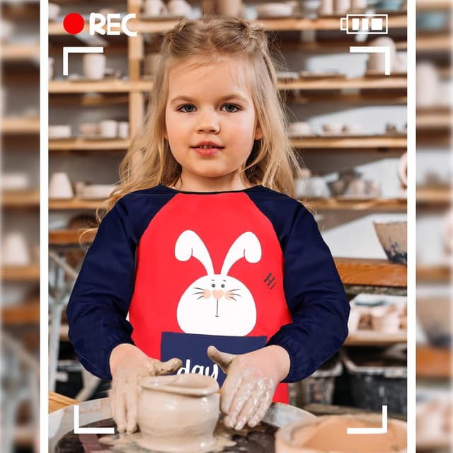 Thumbnail 2 de Romon Tablier Peinture Enfant 6–8 ans imperméable 🎨