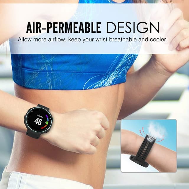 Detalle de MoKo silicone strap for Garmin Forerunner 235 20mm