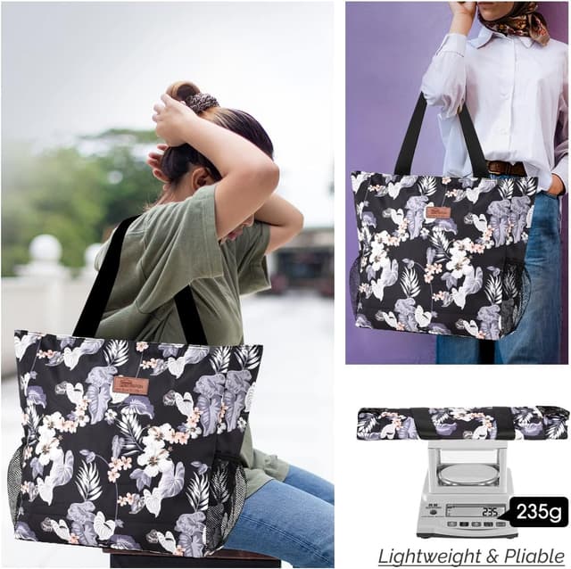 Detalle 2 de HOMESPON Large Waterproof Beach Tote Bag with Zip and Pockets