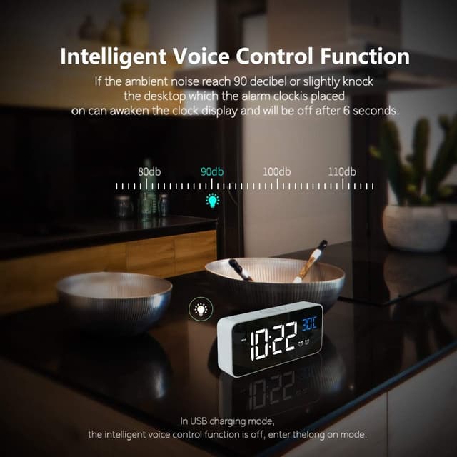 Detalle 2 de LATEC Digitaler Wecker mit 5,6 Zoll LED