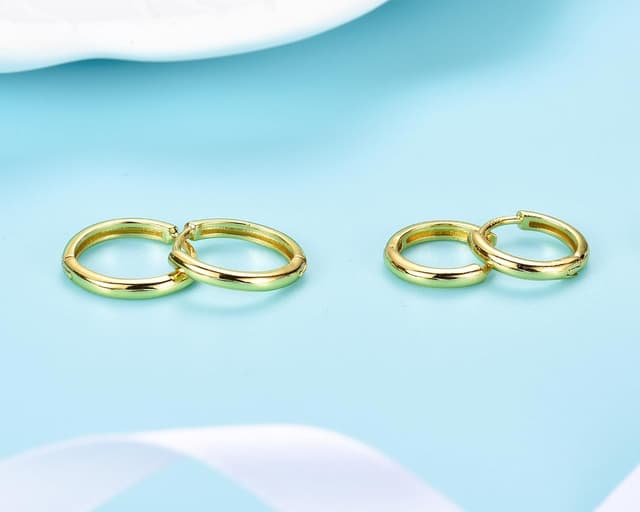 Detalle 2 de Silber Creolen MASOP 925, 10 mm Stecker