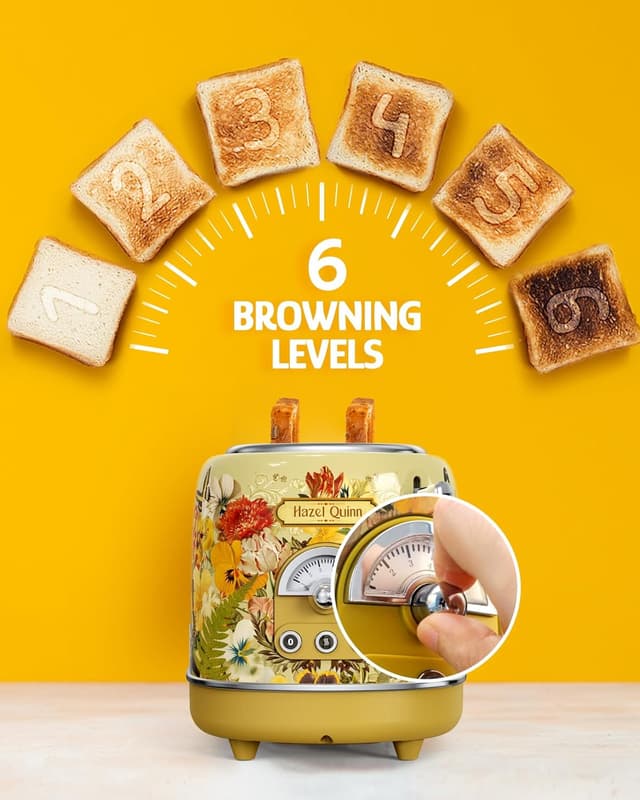 Thumbnail 2 de Hazel Quinn Collaboration Toaster 1.5 Inch Slots 🍞