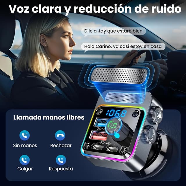 Thumbnail 4 de Gizmovine Transmisor FM Bluetooth Coche 36W