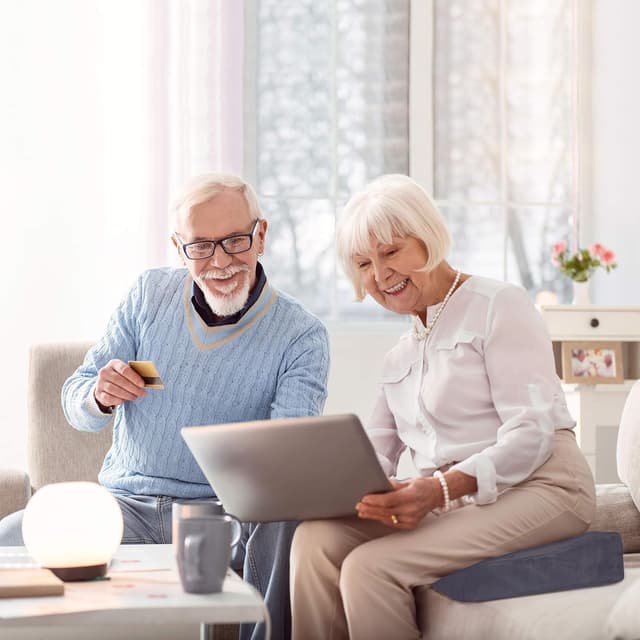 Detalle 2 de bonmedico Cuscino per Sedia Supporto Schiena ergonomico a cuneo (grigio) con antiscivolo e maniglia