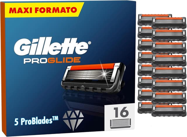Detalle de Gillette Proglide lamette di ricambio per rasoio manuale da barba (16 lamette)